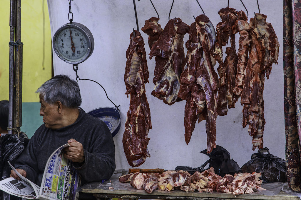 Fleischverkäufer Otavalo